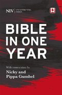 NIV Bible in One Year With Daily Commentary Flexi Back