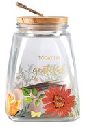 Gratitude Jar With Cards: Today I Am Grateful For, Glass With Bamboo Lid Homeware