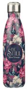 Stainless Steel Water Bottle: Be Still and Know (Psalm 46:10) Dark Floral (503 Ml) Homeware