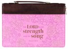 Bible Cover Medium: The Lord is My Strength and My Song Pink/Brown (Psalm 118:14) (Strength & Song Series) Imitation Leather