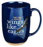 Ceramic Mug: The Will Soar on Wings Like Eagles (Isaiah 40:31) Navy (444 Ml) Homeware