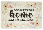 Door Mat: God Bless This Home and All Who Enter (Pvc Coil) Homeware