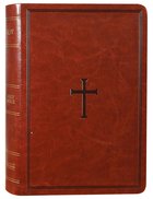 KJV Holy Bible Large Print Personal Size Reference Bible Brown (Red Letter Edition) Premium Imitation Leather