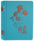 NLT Wide Margin Bible Filament Enabled Edition Ocean Blue Floral (Red Letter Edition) Hardback