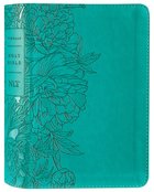 NLT Compact Giant Print Bible Filament Enabled Edition Peony Rich Teal (Red Letter Edition) Imitation Leather