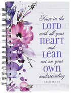 Journal: Trust in the Lord Purple Floral Garland (Prov 3:5) Spiral