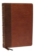 KJV Large Print Verse-By-Verse Reference Bible Maclaren Series Brown Premium Imitation Leather