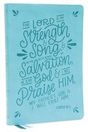 NKJV Thinline Bible Verse Art Cover Collection Teal Thumb Indexed (Red Letter Edition) Premium Imitation Leather