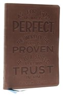 NKJV Thinline Bible Verse Art Cover Collection Brown Thumb Indexed (Red Letter Edition) Genuine Leather