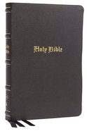 KJV Thinline Large Print Bible Black Thumb Indexed (Red Letter Edition) Genuine Leather