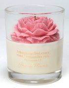 Jars of Flowers Soy Blend Candle: Dark Pink Peony Flower, Lychee Peony Scent Homeware