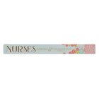 Magnet Strip: Nurses, Strong & Courageous White Floral (Joshua 1:9) Novelty