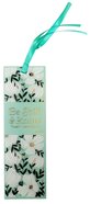 Bookmark With Ribbon: Be Still & Know That I Am God White Flowers (Psalm 46:10) Stationery