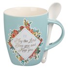 Ceramic Mug 355ml With Spoon: May the Lord Bless You, Num 6:24 Homeware