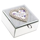Heart Crystal Mirror Music Box: A Friend Loves At All Times (Proverbs 17:17) Undefined