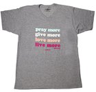 Pray More, Give More, 2xlarge, V-Neck, Heather Grey, John 10: 10 (Grace & Truth Womens T-shirts Series) Soft Goods