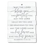 Plaque, Stacked Wood: Blessing (Numbers 6:24-26) Large (Mdf) Plaque