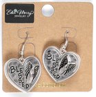 Earrings: Hearts, Silver Zinc Based (Blessed) Jewellery