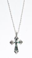 Necklace: Cross With Abalone Inlay (46 Cm) Jewellery
