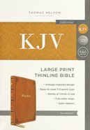KJV Thinline Large Print Bible Vintage Series Tan (Red Letter Edition) Premium Imitation Leather