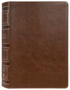 NKJV Single-Column Wide-Margin Reference Bible Brown (Red Letter Edition) Premium Imitation Leather