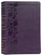 NKJV Single-Column Wide-Margin Reference Bible Purple Thumb Indexed (Red Letter Edition) Premium Imitation Leather