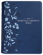 NLT Spiritual Growth Bible Navy Indexed Imitation Leather