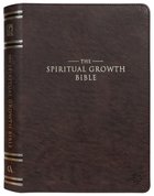 NLT Spiritual Growth Bible Espresso Brown Indexed Imitation Leather