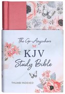 KJV Go-Anywhere Study Bible Coral Butterfly (Red Letter Edition) Hardback