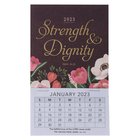 2023 Mini Magnetic Calendar: Strength & Diginity, Burgundy Calendar