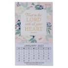 2023 Mini Magnetic Calendar: Trust in the Lord Pink (Proverbs 3:5) Calendar