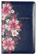KJV Deluxe Gift Bible Blue Floral With Zipper and Thumb Index (Red Letter Edition) Imitation Leather